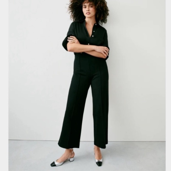 SPANX Smooth Perfect Fit Ponte Cropped Wide Leg Pant Size Medium - Picture 3 of 17